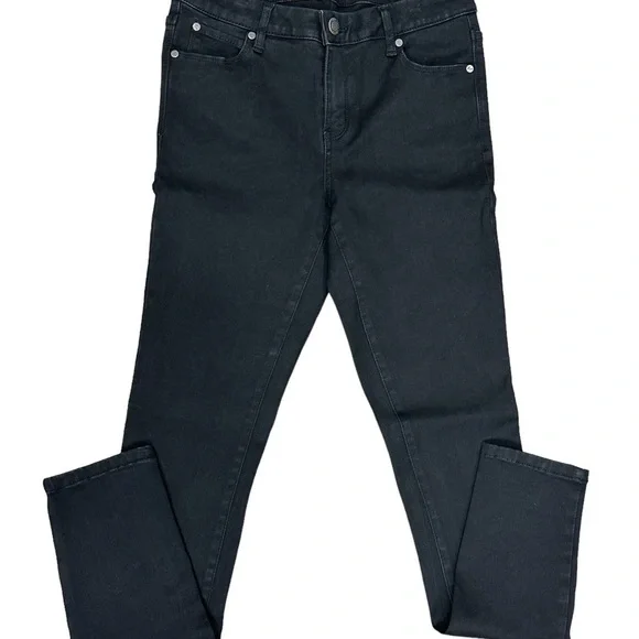 Women's Simply Vera Wang 2 XS Ankle Jeans Denim Black Skinny Stretch Slender - Picture 3 of 9